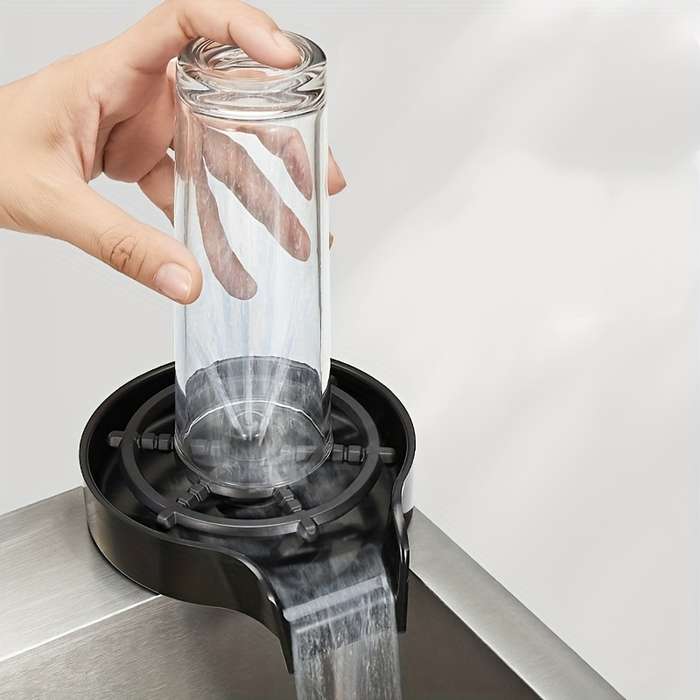 1pc Easy-Install Kitchen Faucet Glass Rinser High-Pressure Multi-Nozzle Design for Quick Cleanin