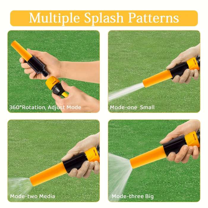 2Pcs Yellow And Black Hose Pipe Garden Nozzles