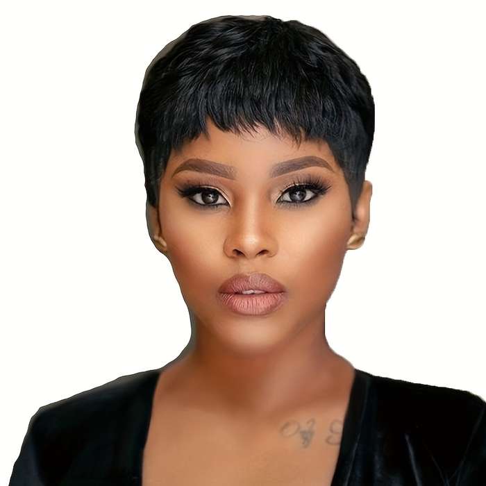 1Pc Black 10.16cm Fashion Design Wig