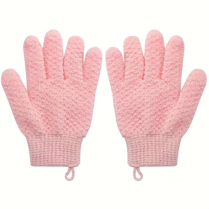 1 Pair Blue Shower Gloves Warm Gloves