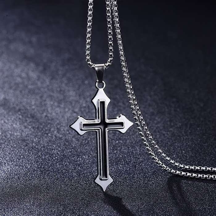 1 Piece Silvery Grey Jesus Theme Pendant