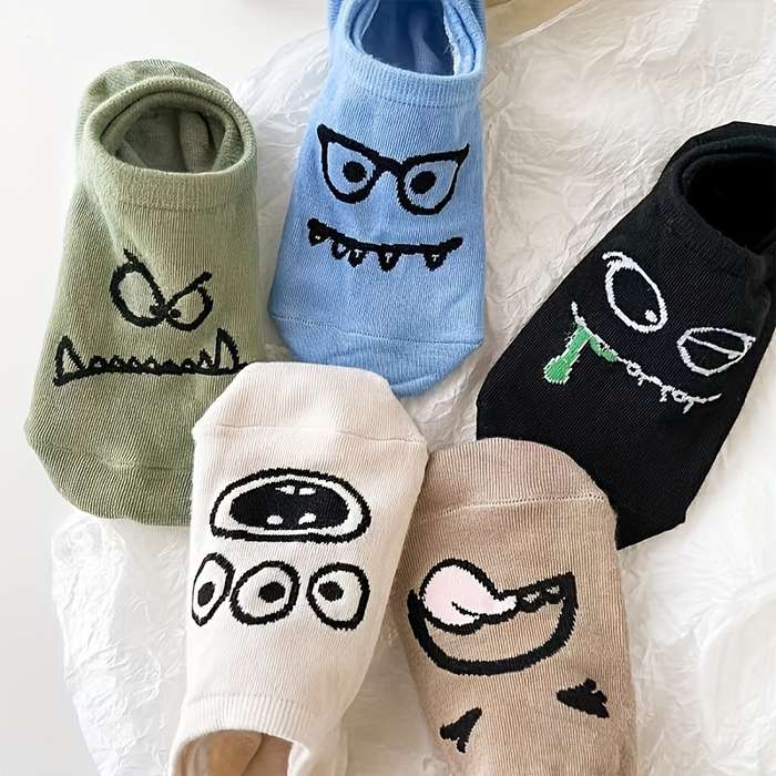 5 Pairs Mixed One Size High Elastic Socks