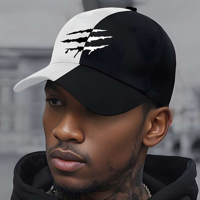 1pc Adjustable Baseball Caps with Scratch Pattern Print Polyester 100.00% Street Style Sun H