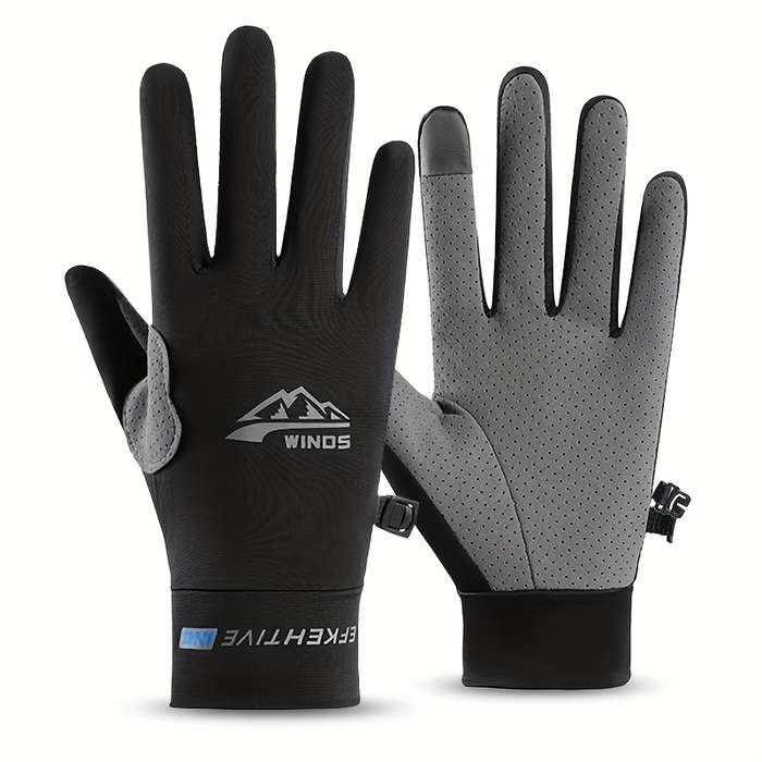 1 Pair Black Size M Outdoor Sports Gloves