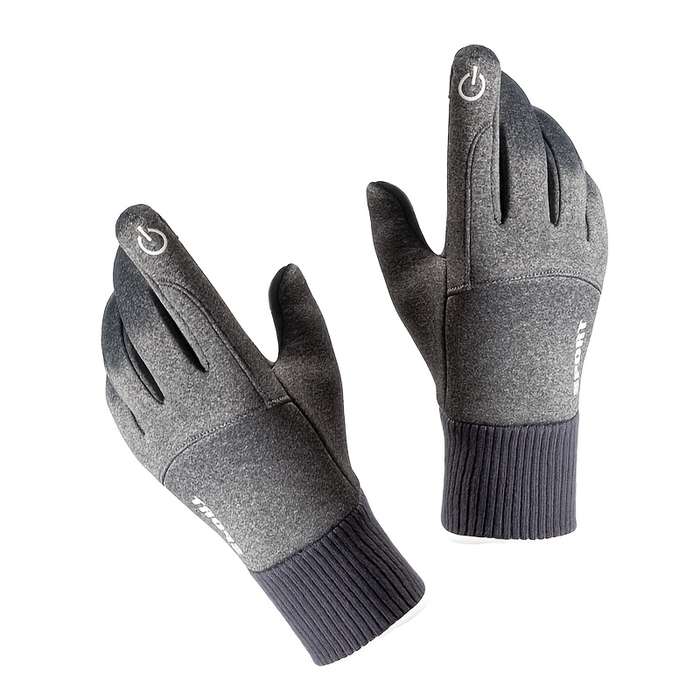 1 Pair Black Warm Gloves