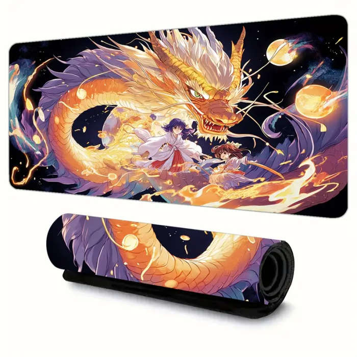 1pc 30x60cm Fantasy Dragon Cute Style Rubber Non-Slip Mouse Pad Durable Work Gaming