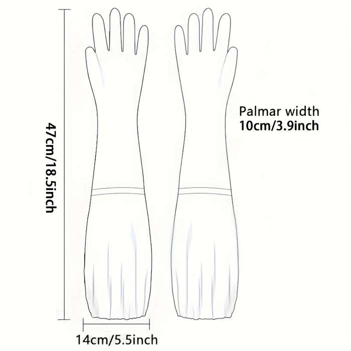 2 Pairs Pink And Blue Household Cleaning Gloves