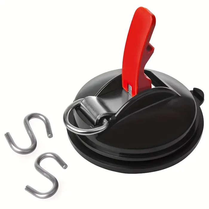 With Hook, Vacuum Fixed Suction Cup, Heavy Duty Car Suction Cup with Hook, 1 Suction Cup with 2 S-Sh