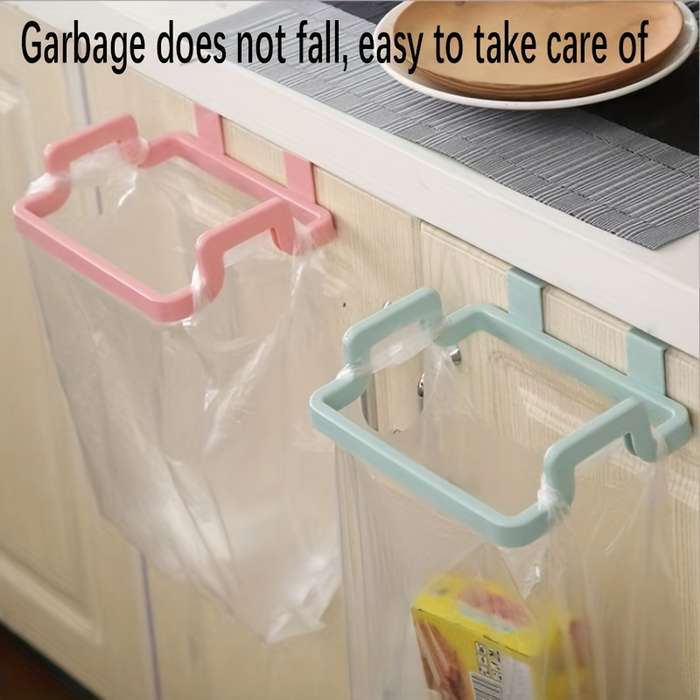 1pc Versatile Hanging Trash Bag Dispenser Reusable Plastic Bag Holder for Kitchen Pantry Ga