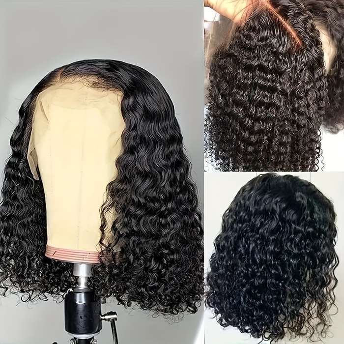 1Pc Black 35.56cm Fashion Design Wig
