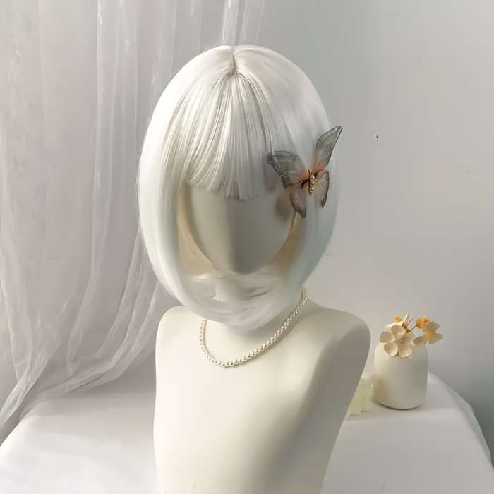 1Pc White Fashion Design Wig