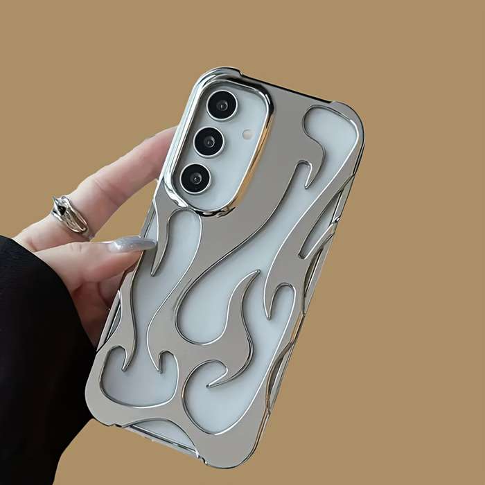 1pc  silvery  For Samsung Galaxy S25 Ultra Phone Cases