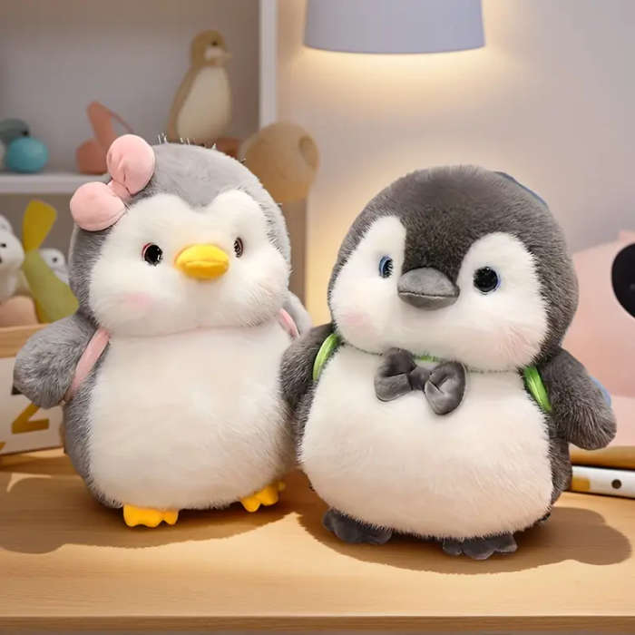 Cute Cartoon Penguin Plush Toy With Backpack