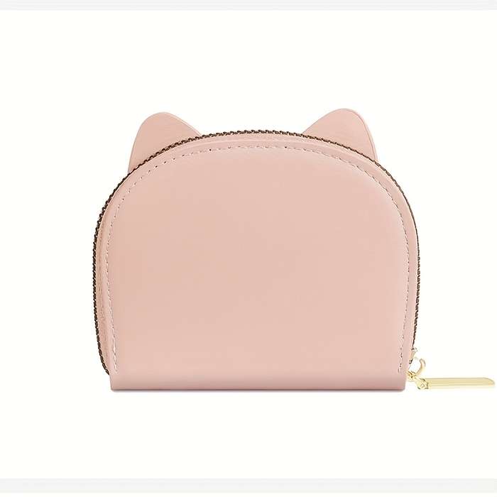 1pc Girl's Wallet Card Holder Women's Mini Coin Purse with 2 Coin Compartments + 9 Card Slots Cute