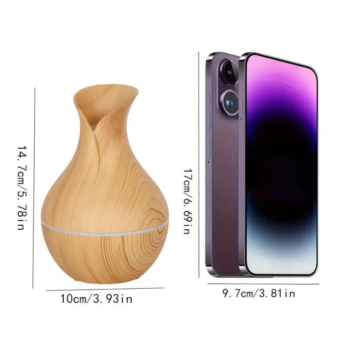 USB Ultrasonic Air Humidifier with Essential Oil Diffuser, 7 Color LED, Quiet Mini Cold Mist, Plasti