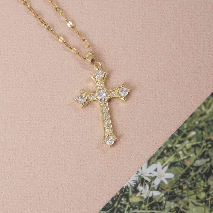 1 Piece Golden Jesus Theme Pendant
