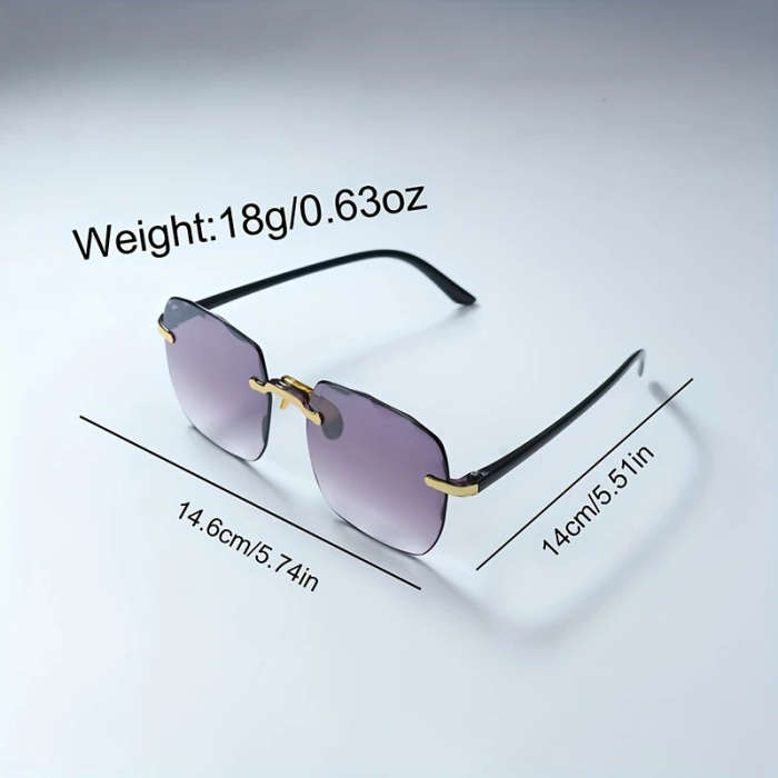 2pcs Set Elegant Pair Chic Women's Quartz Watch Fashion Glasses Set Fashionable Faux Leather Strap Z