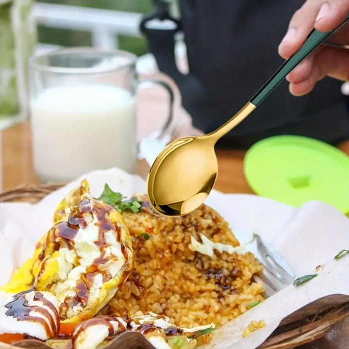 4-Piece Stainless Steel Long-Handled Coffee Spoon