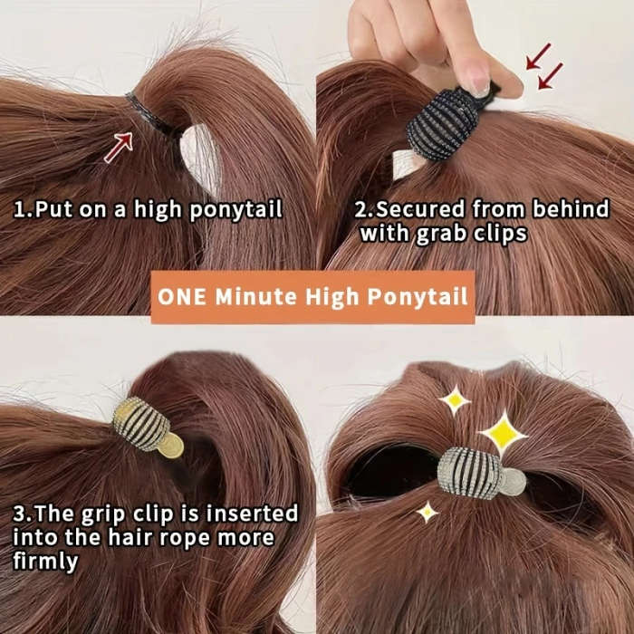 Set of 3 Elegant Ponytail Hair Clips