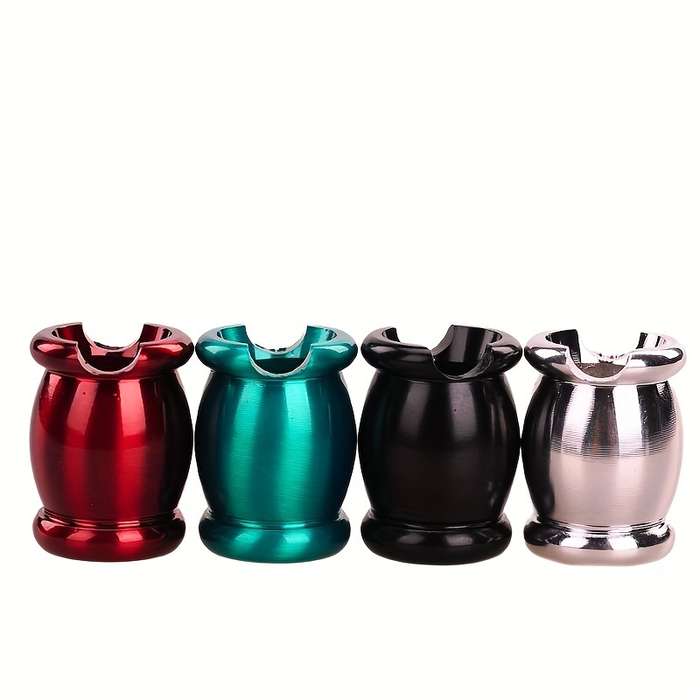 1pc Contemporary Metal Ashtray Irregular Shape Aluminum No Electricity Needed Smoke Ashtray