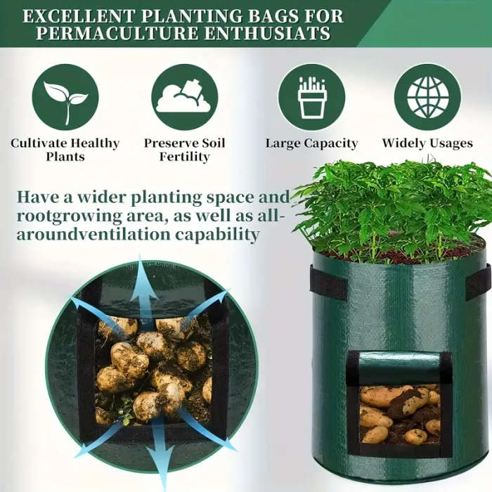 10-Pack Green Potato Grow Bags