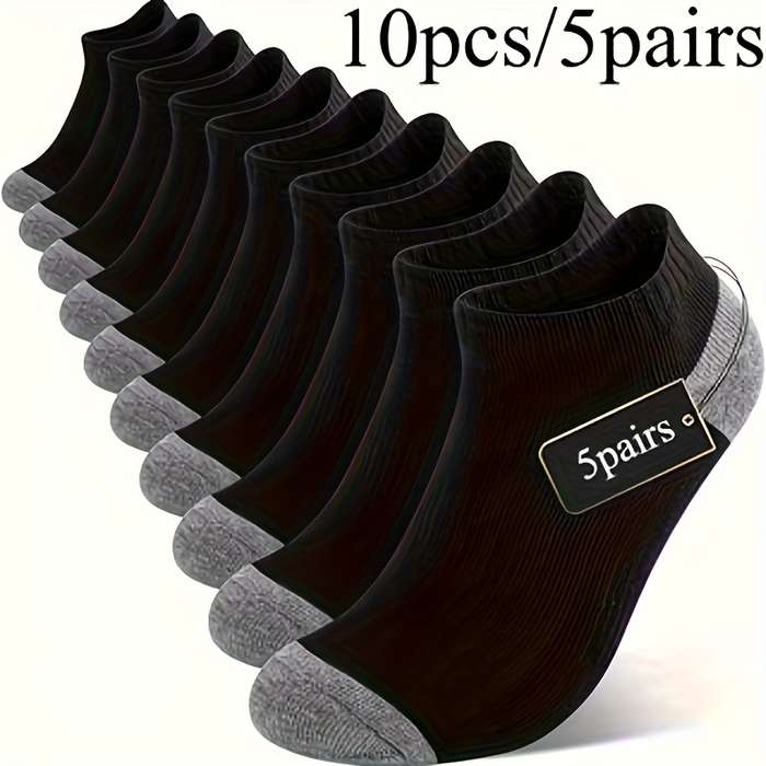 5 Pairs White One Size High Elastic Socks