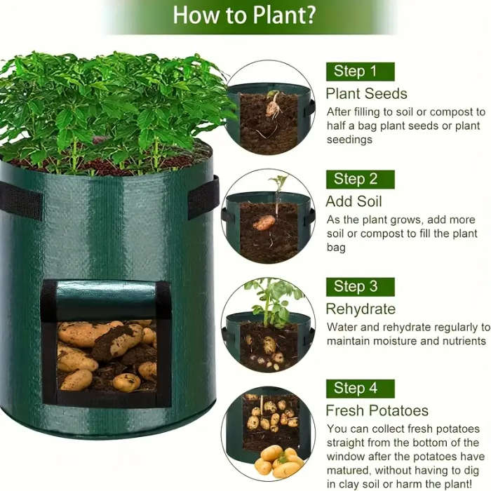 10-Pack Green Potato Grow Bags