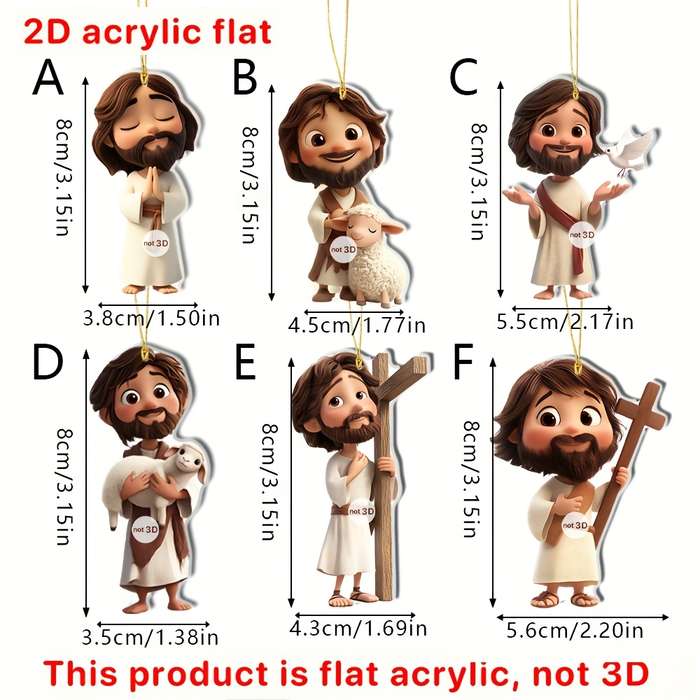 6 Piece Set Jesus Theme Pendant