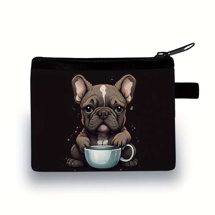 1pc Cute Dog Pattern Coin Purse Lightweight And Durable Can Be Used to Store Banknotes And Coins