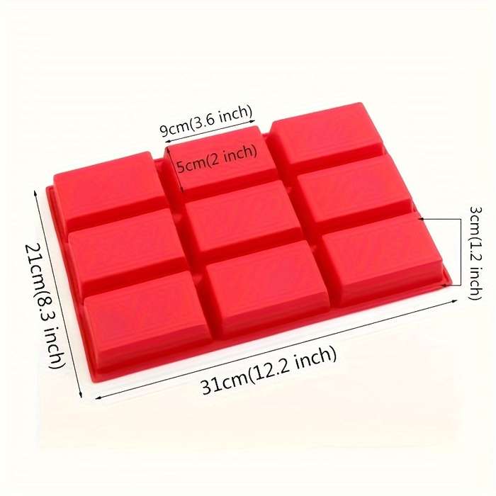 1pc Durable Versatile 9-Cavity Silicone Mini Loaf Pan Perfect for Baking Cakes Breads Meatloaf