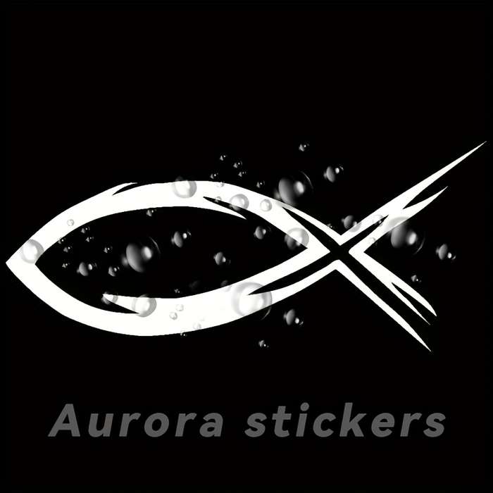 1pc White Jesus Christian Themed Stickers