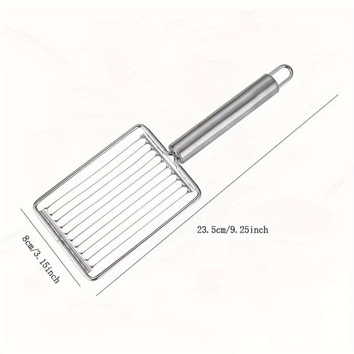 1pc Stainless Steel Manual Fruit Slicer Tomato and Egg Cutter Kitchen Gadget with Handle