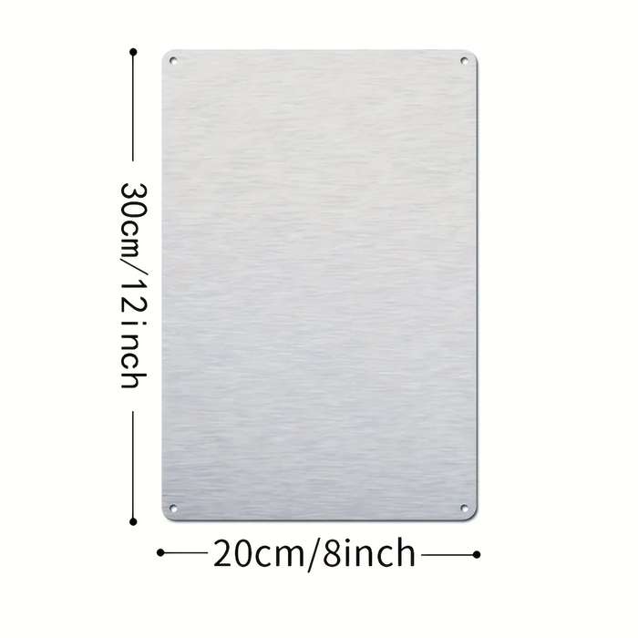 1pc Vintage-Inspired Aluminum Wall Art 20.32x30.48 cm UV Printed Metal Decor for Home Office B