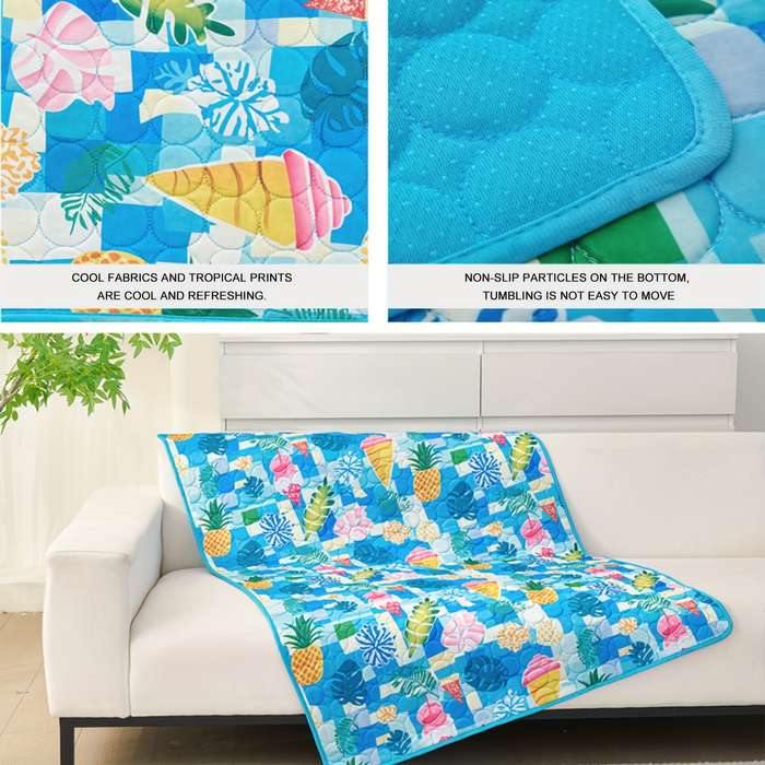 1piece Gray Tropical Rainforest Cooling Pad