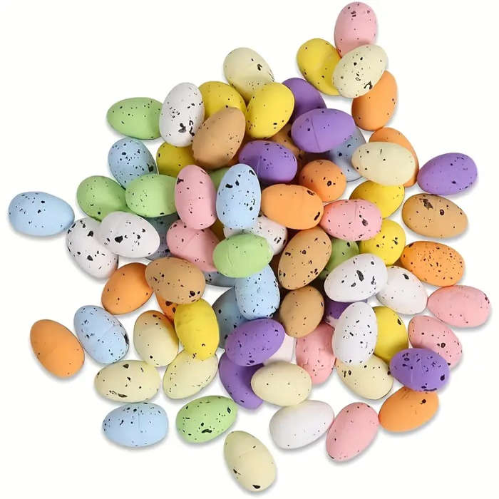100 Pack Colorful Foam Easter Eggs