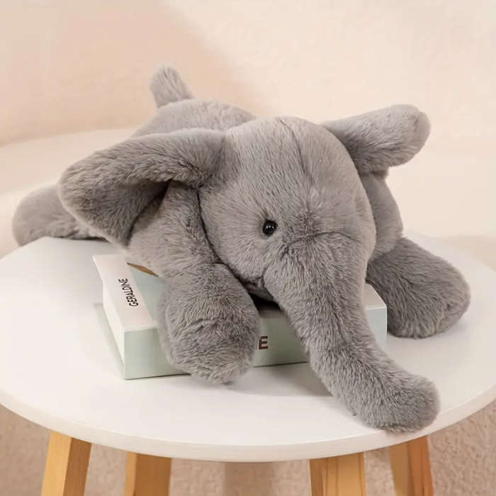 Super Soft Plush Elephant Toy Gray