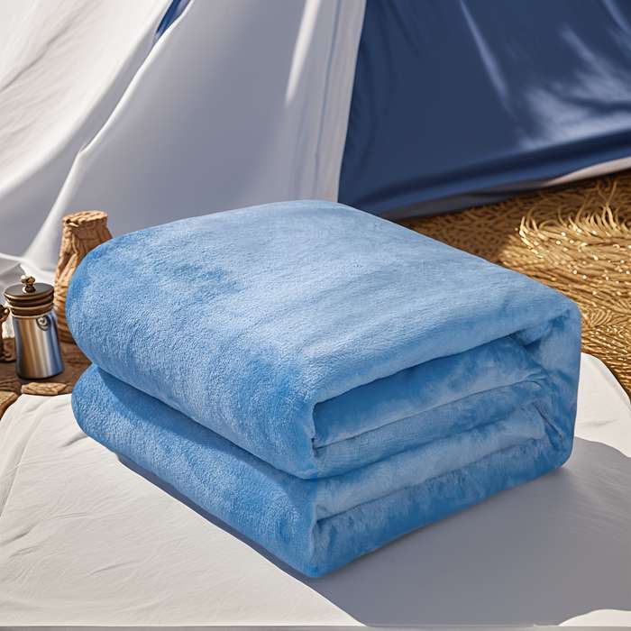 1ps Blanket Color Light Camel size 180x200cm 71x79in
