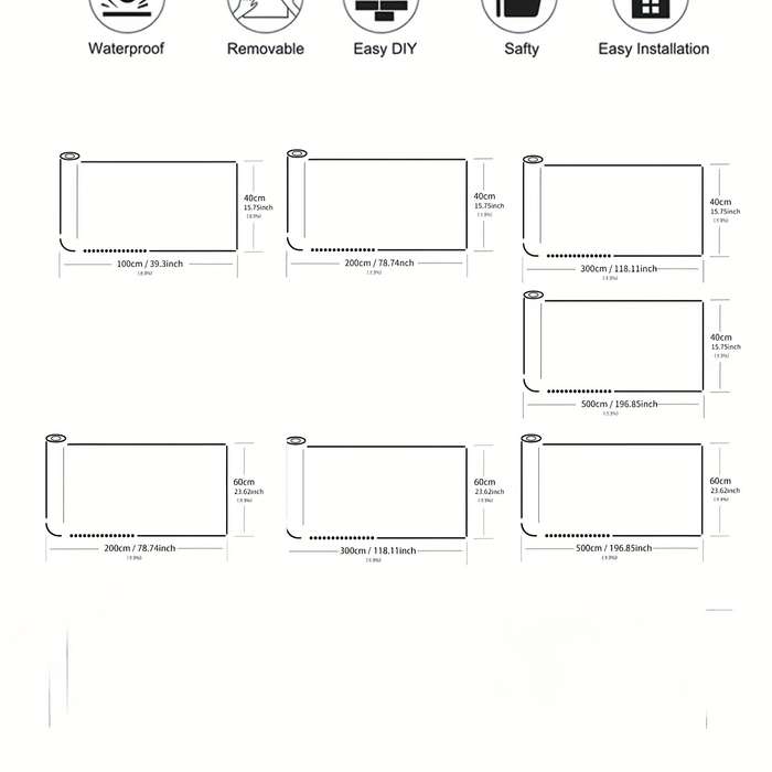 1PC Wall StickersBai Se Huang Gang Yan40cmx200cm