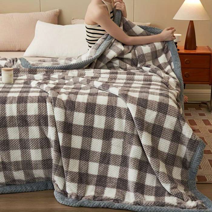 1ps Blanket Color Large Square Gray size 150.11cmx200.15cm
