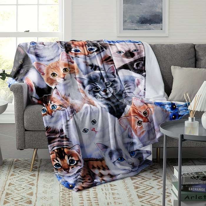 1ps Blanket Color Blue Dog size 75100cm