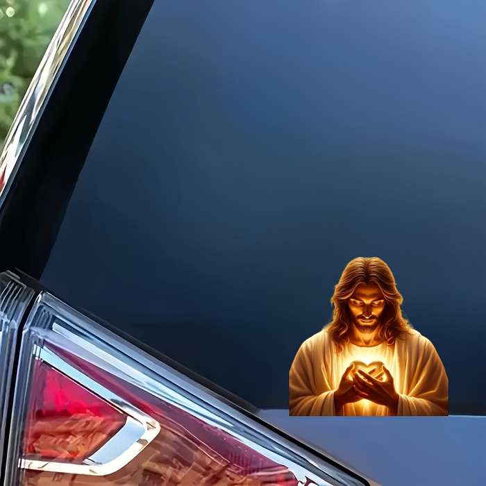1pc 13.97cmx13.97cm Jesus Christian Themed Stickers