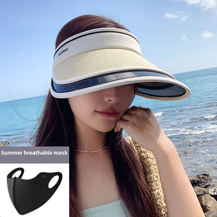1pc Unisex Summer Sun Visor Hats with UV Protection Breathable Nylon Design for Outdoor Activ