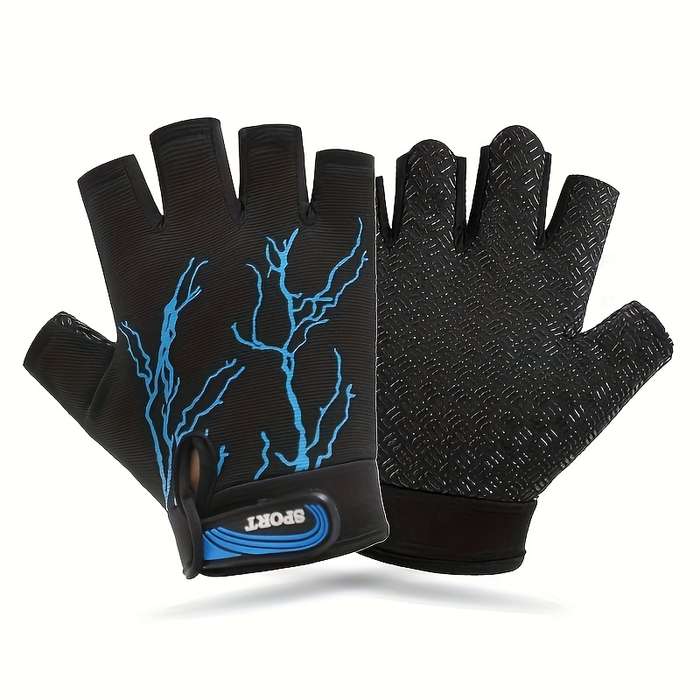 1 Pair Blue Size M Outdoor Sports Gloves