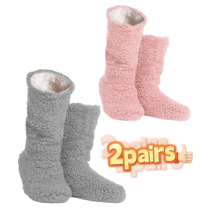 Sock Gray Add Pink 2Pairs  One Size