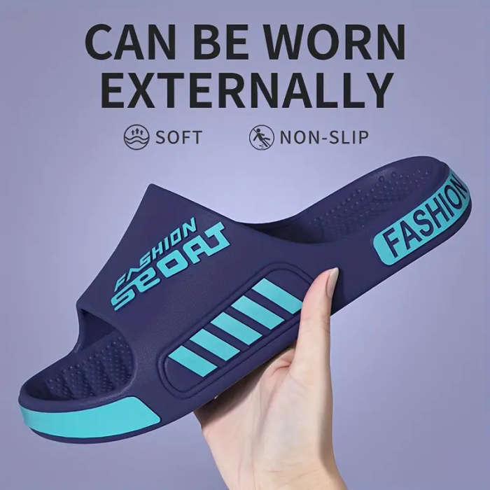 A Pair Of Unisex Stylish Sports Slippers In A-Brown 7.5-8