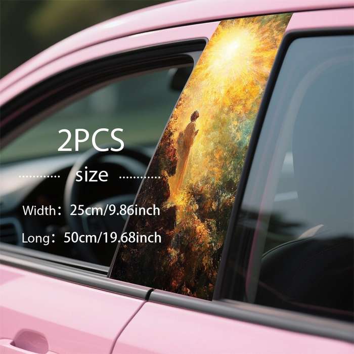 2pcs Jesus Christian Themed Stickers