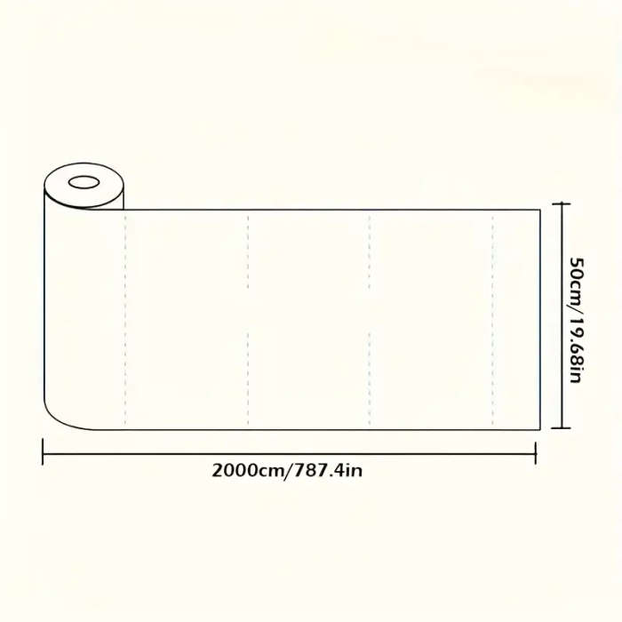 1 Roll 20m White Self-adhesive Wallpaper
