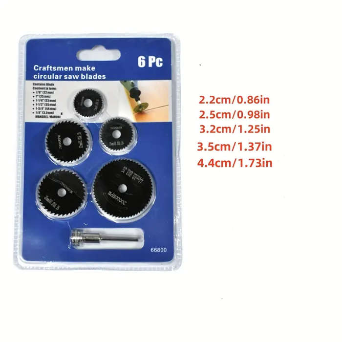 6pcs High Speed Steel Mini Saw Blade Set For Wood