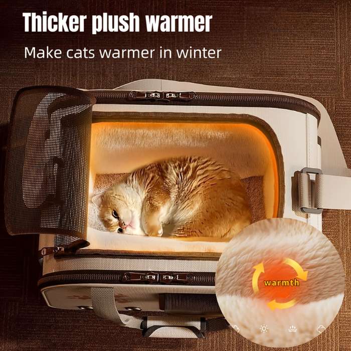 1pc Winter Fleece Bagmaterial Oxford Cloth, Nylon Pet Bag