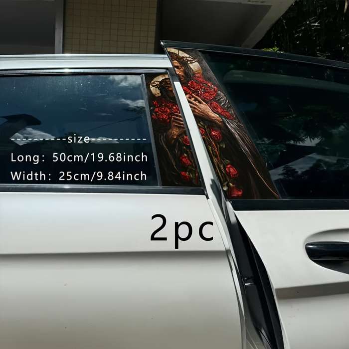 2pcs Jesus Christian Themed Stickers